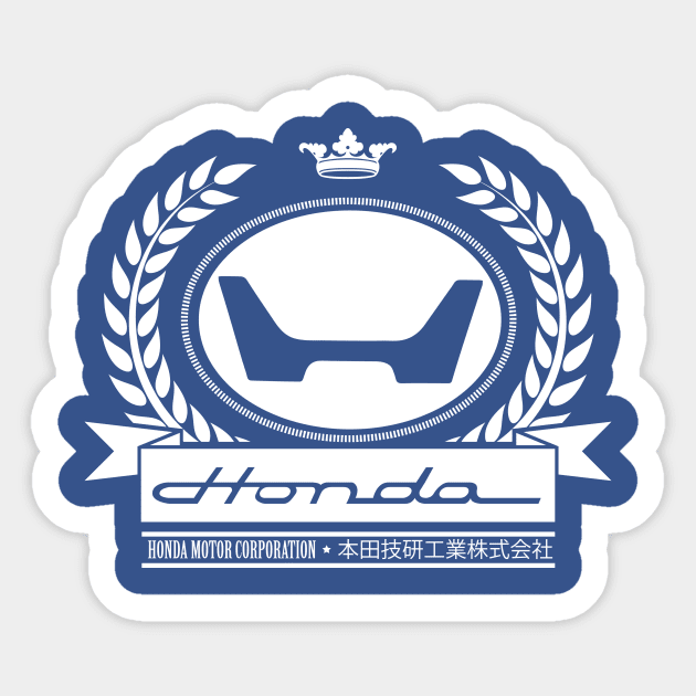 Honda Vintage Classic - All White Sticker by paterack